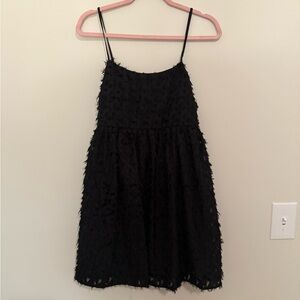 Wild Fable Women’s Black Fringe Formal Sleeveless Dress Size Large